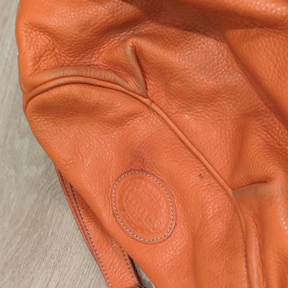 Roots Orange Leather Bucket Bag - Picture 11 of 11